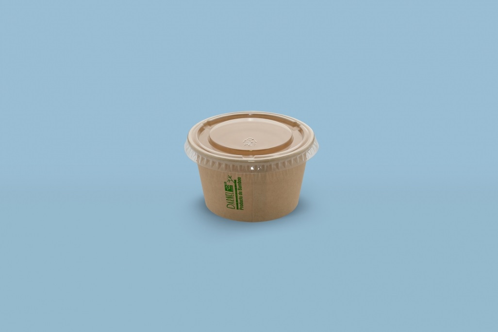 Kit Copa Souffle Bamboo 2oz Naturals con tapa (2000 unidades)