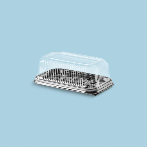 Base domo rectangular 20.5cm x 12.0cm altura 12cm (50 unidades)