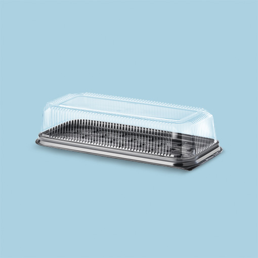 Base domo rectangular 34.0cm x 14.5cm altura 8cm (50 unidades)
