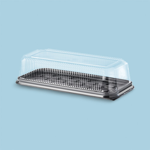 Base domo rectangular 34.0cm x 14.5cm altura 12cm (50 unidades)